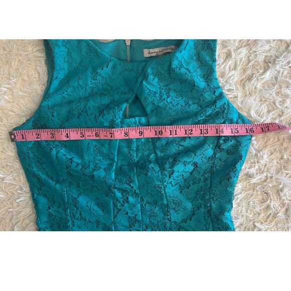 Danny & Nicole Women's Size 4 Teal Lace Fit & Flare Skater Dress #0573 - Picture 10 of 11